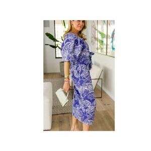 Mara Hoffman Purple and White Paisley Wrap Dress – Worn once